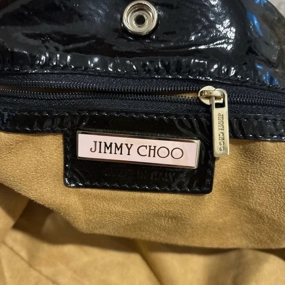Jimmy Choo Black Soft Patent Leather Tote Bag - Picture 6 of 14